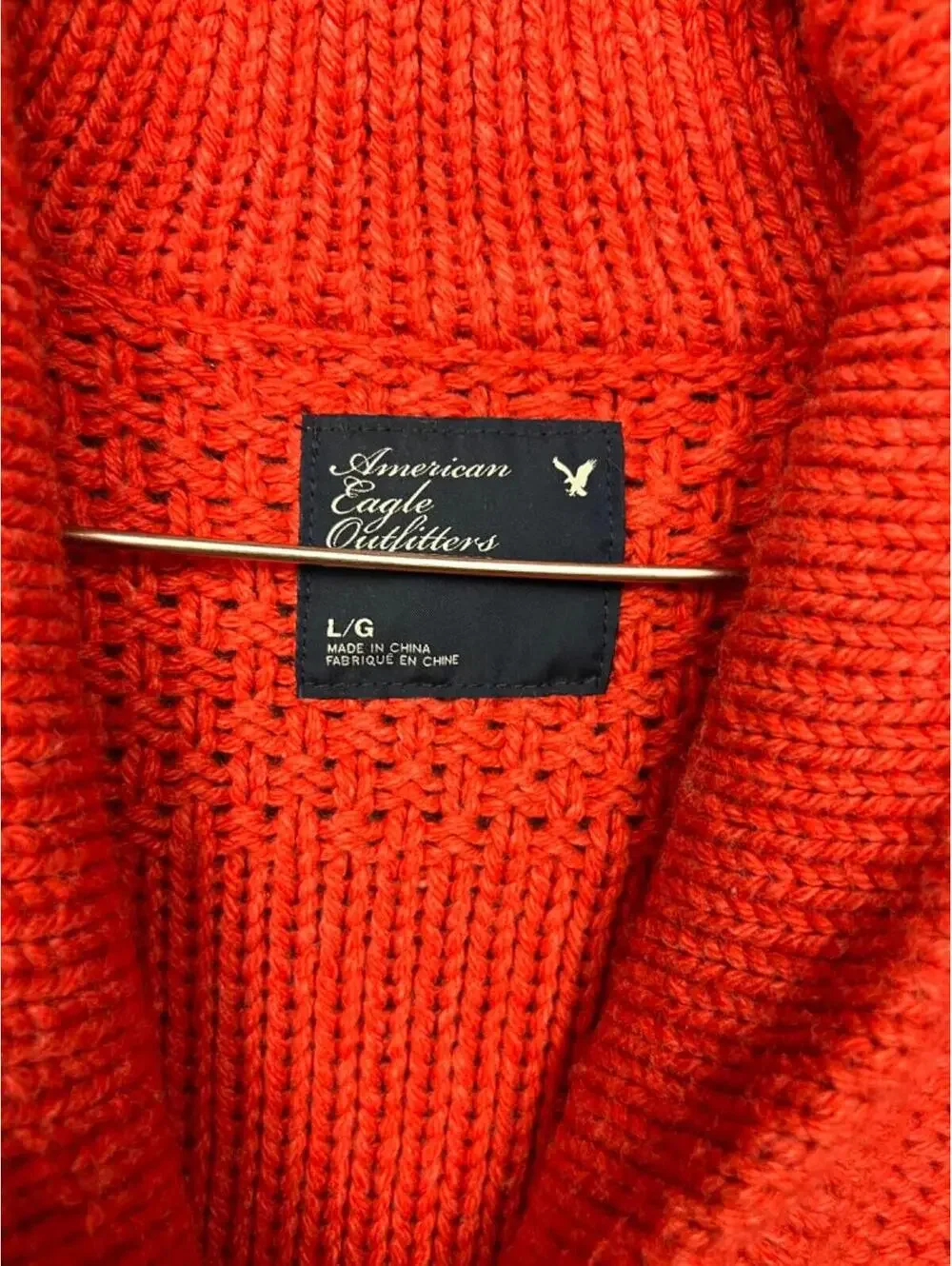 American Eagle Womens Knit Wool Blend Cardigan Sweater Grandma Casual L Rabbit